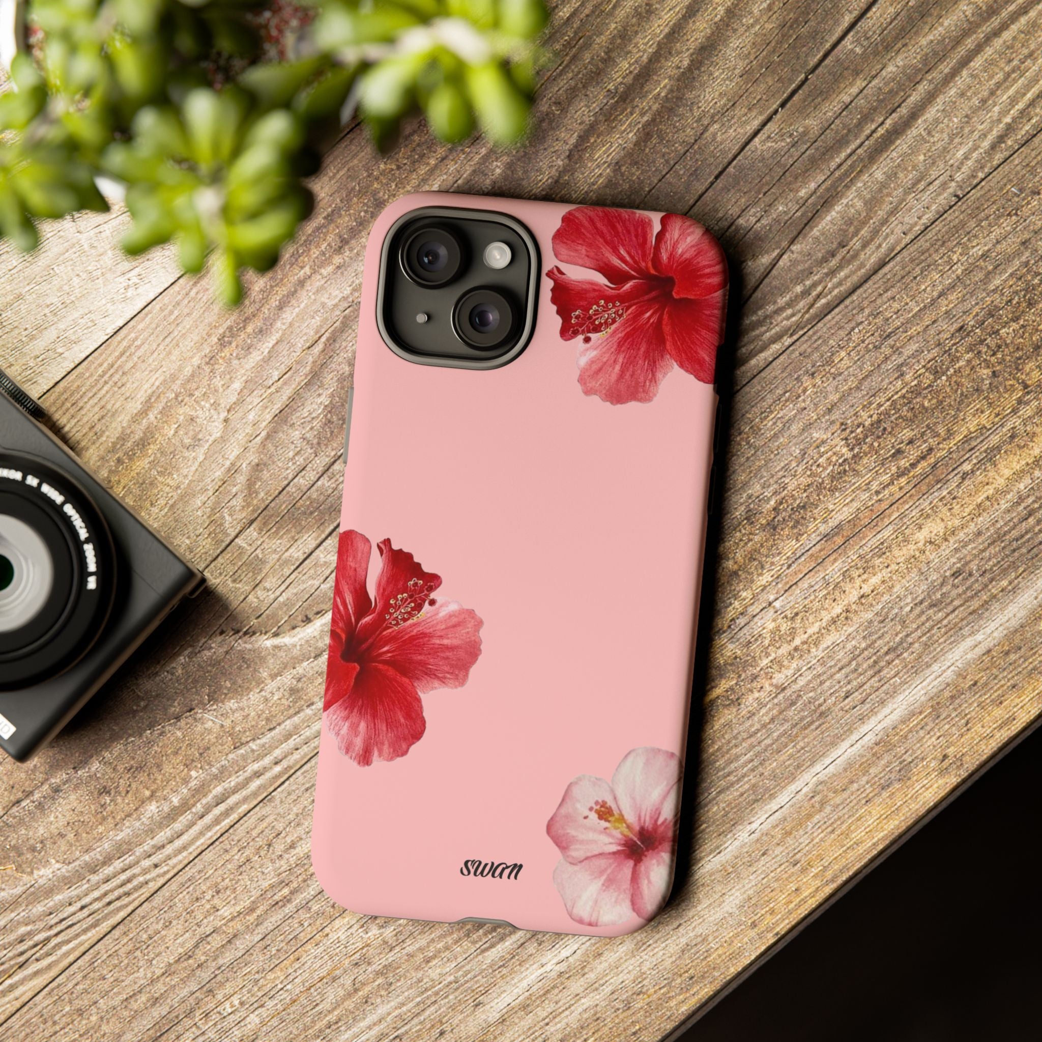 Blühender Hibiskus (Rosa)