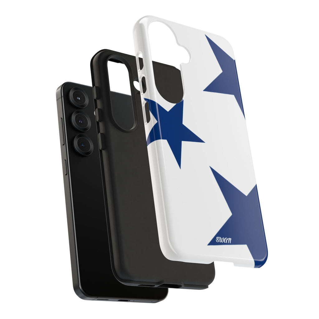 Sternenblüte (Blau in Weiß)