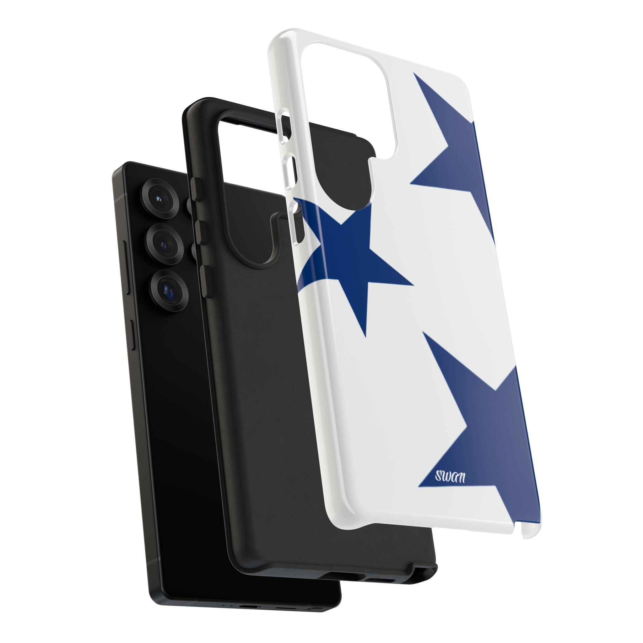 Sternenblüte (Blau in Weiß)