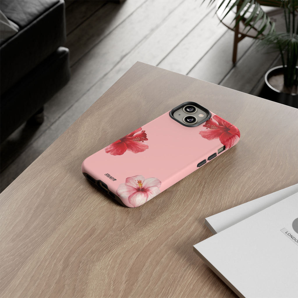 Blühender Hibiskus (Rosa)