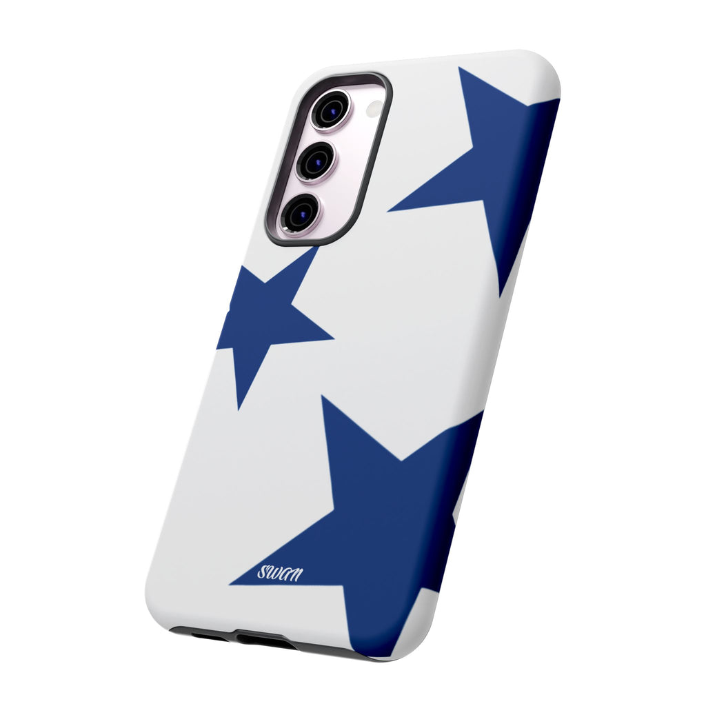 Sternenblüte (Blau in Weiß)