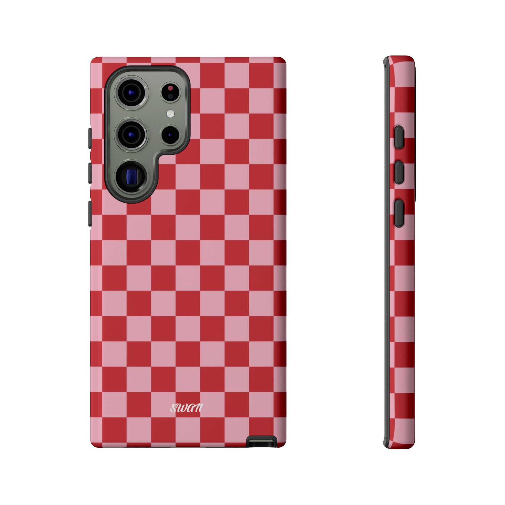 Red Checkerboard - Swan