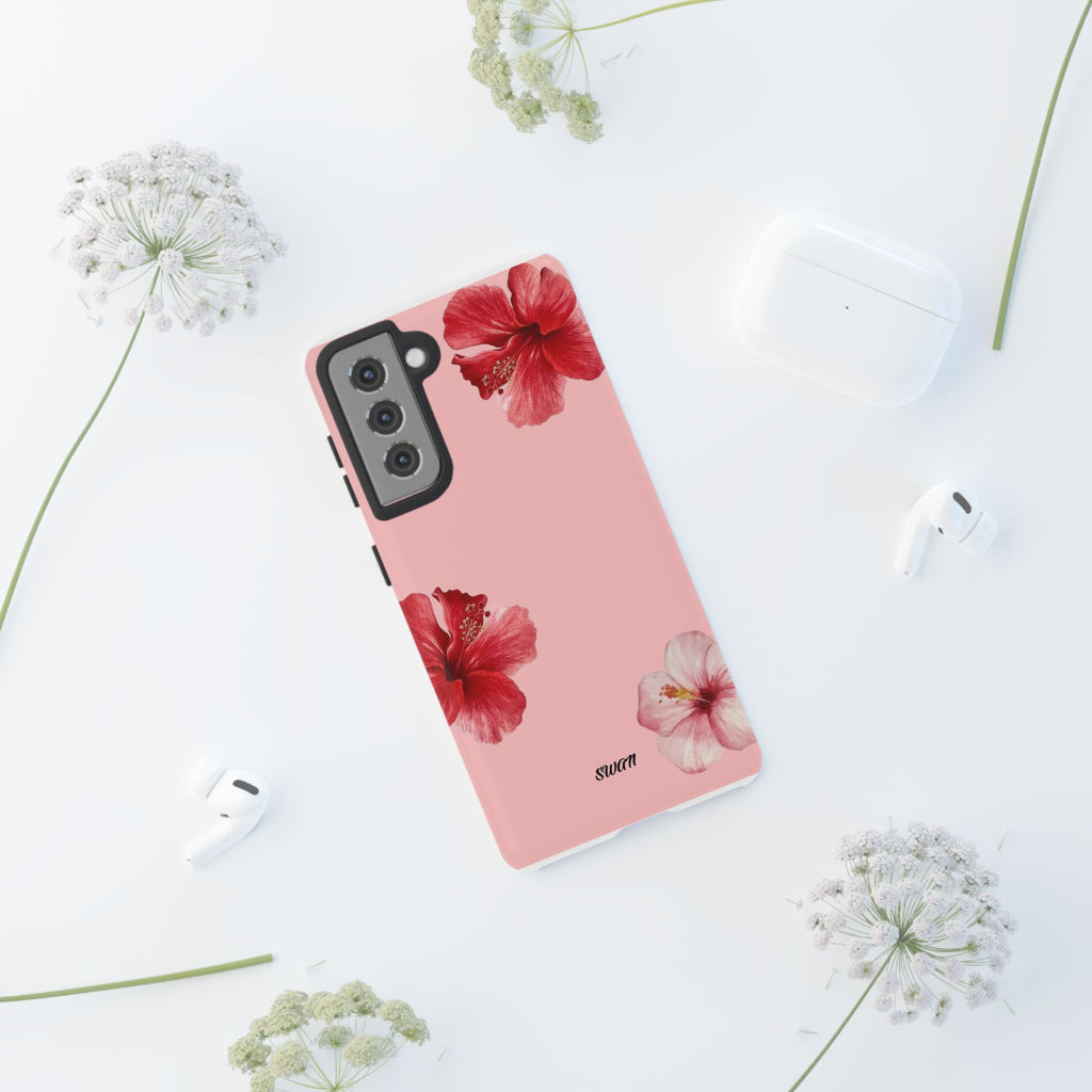 Blühender Hibiskus (Rosa)