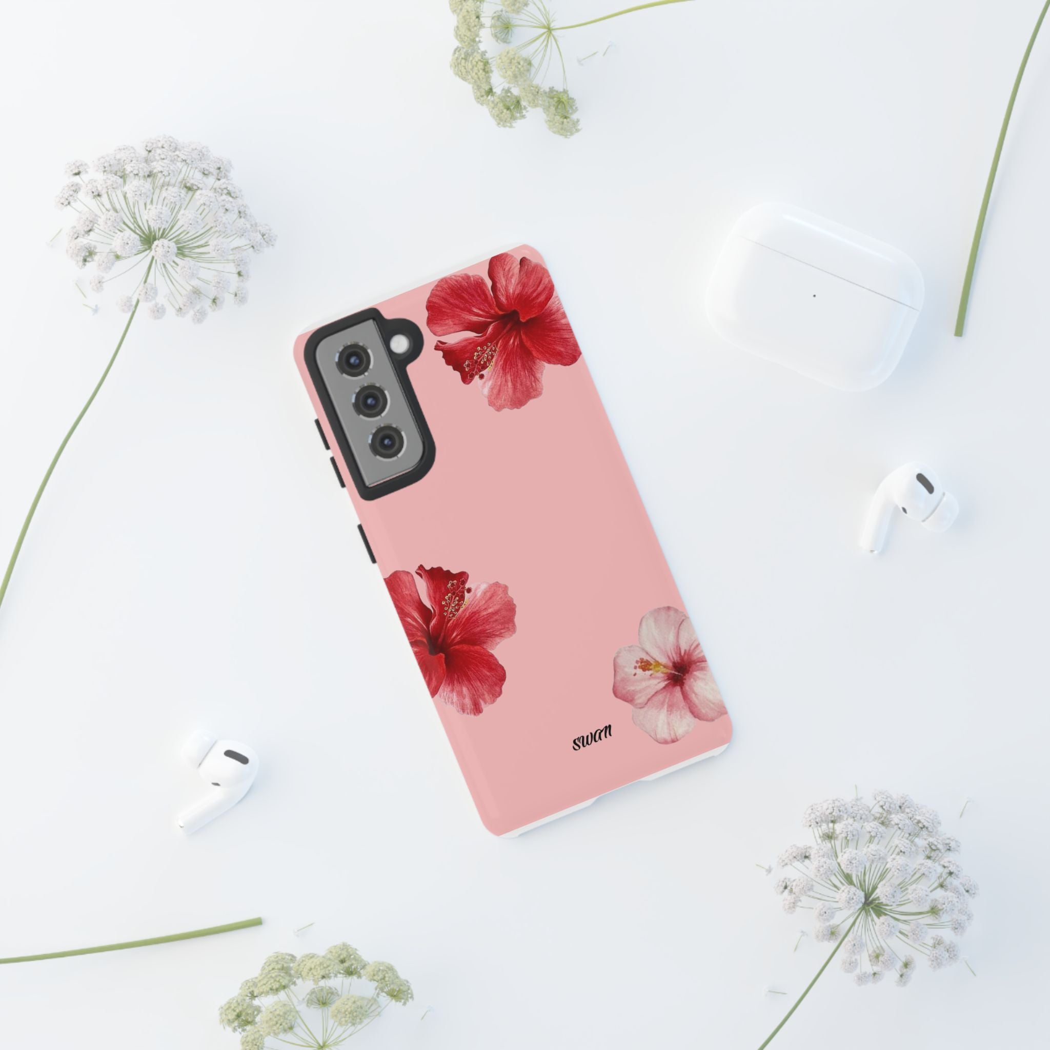 Blühender Hibiskus (Rosa)