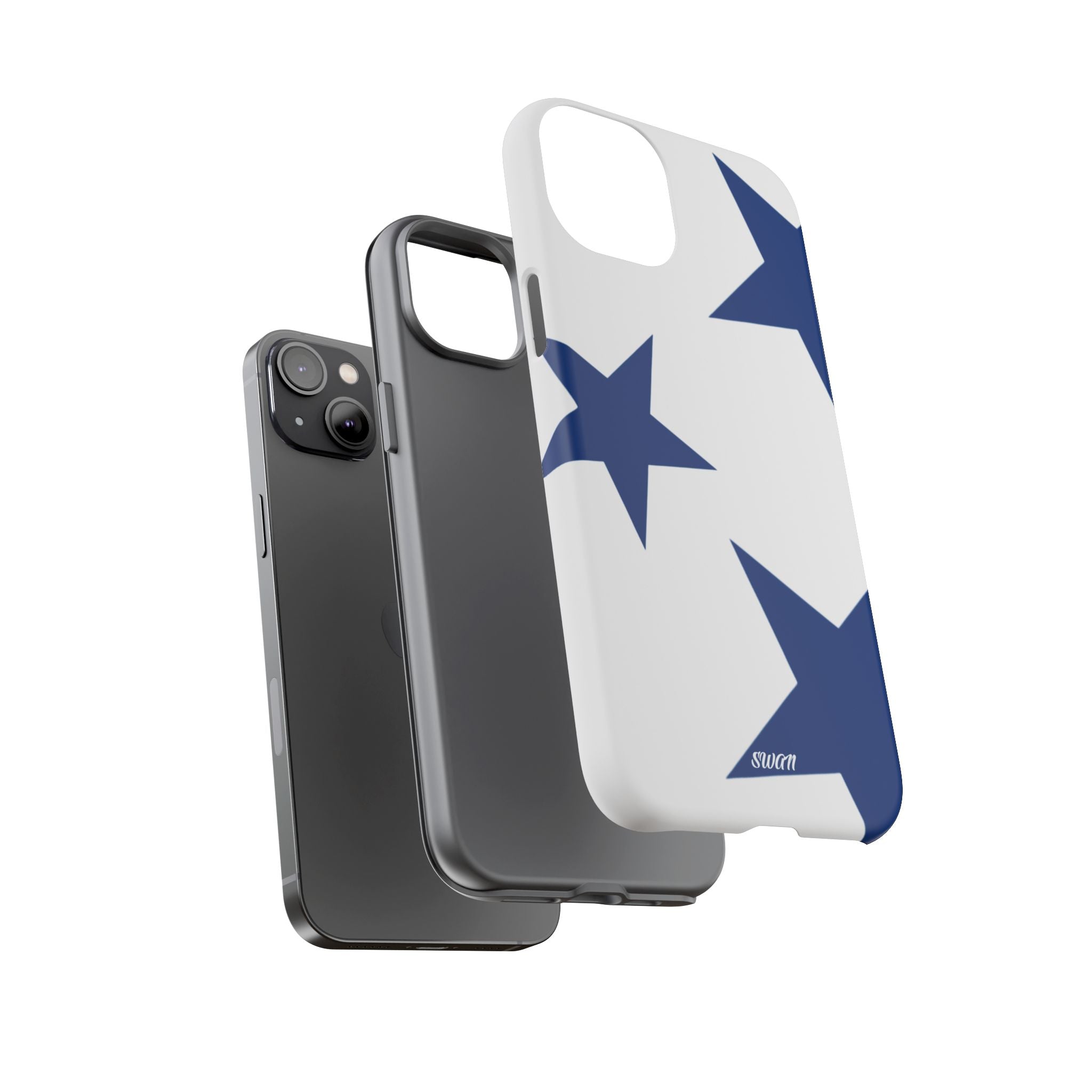 Sternenblüte (Blau in Weiß)