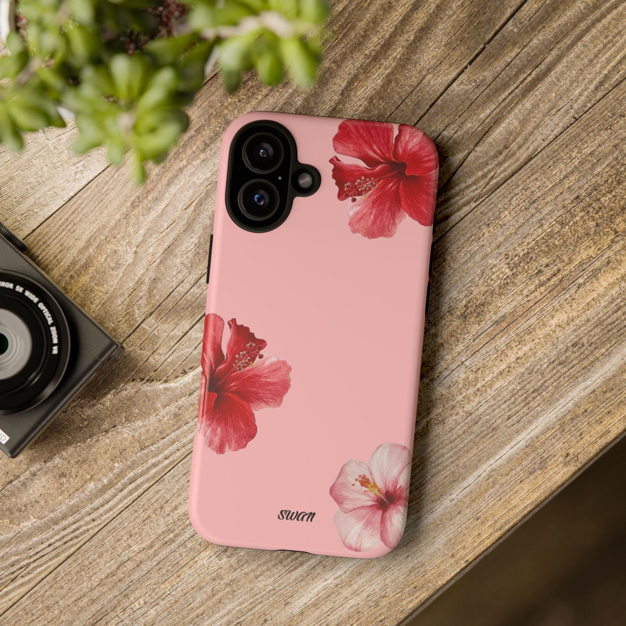 Blühender Hibiskus (Rosa)