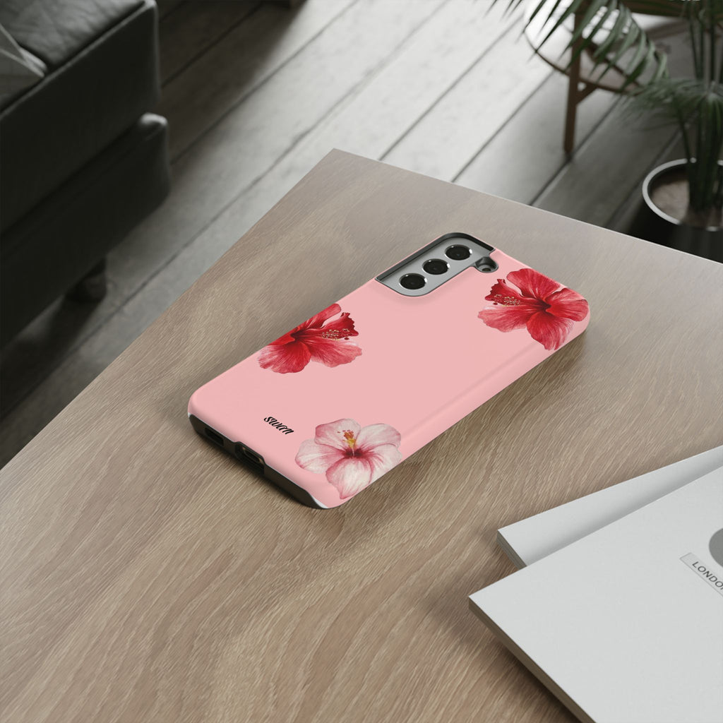 Blühender Hibiskus (Rosa)