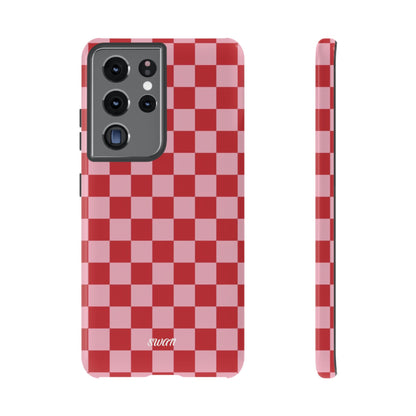 Red Checkerboard - Swan