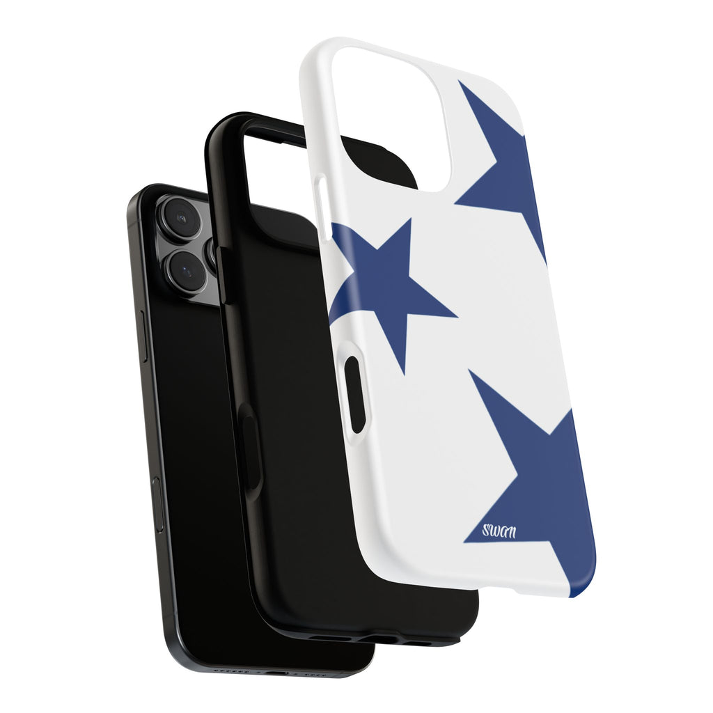 Sternenblüte (Blau in Weiß)