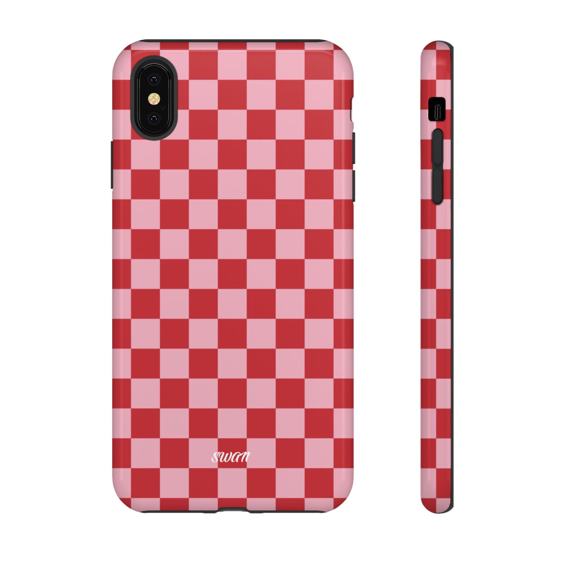 Red Checkerboard - Swan