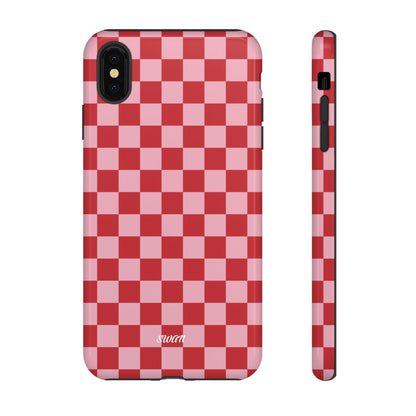Red Checkerboard - Swan