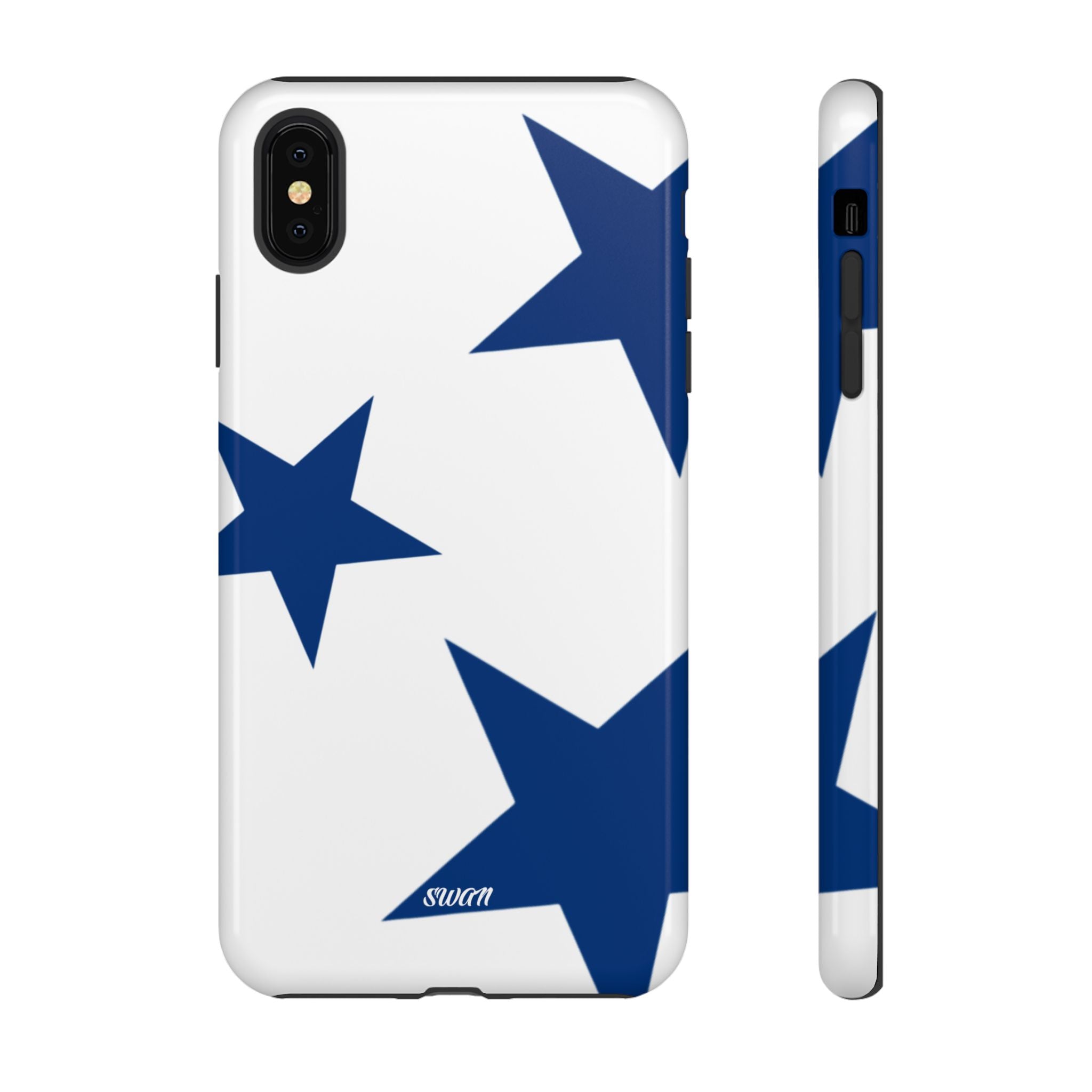 Sternenblüte (Blau in Weiß)