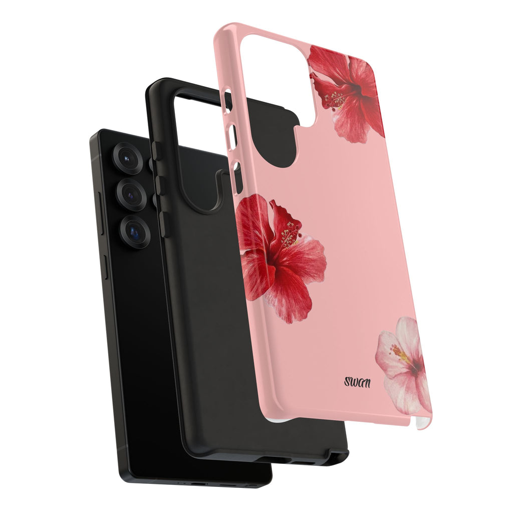 Blühender Hibiskus (Rosa)