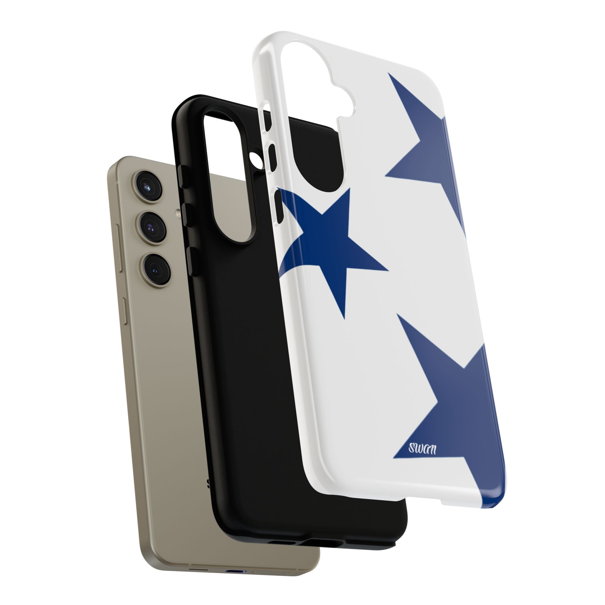 Sternenblüte (Blau in Weiß)