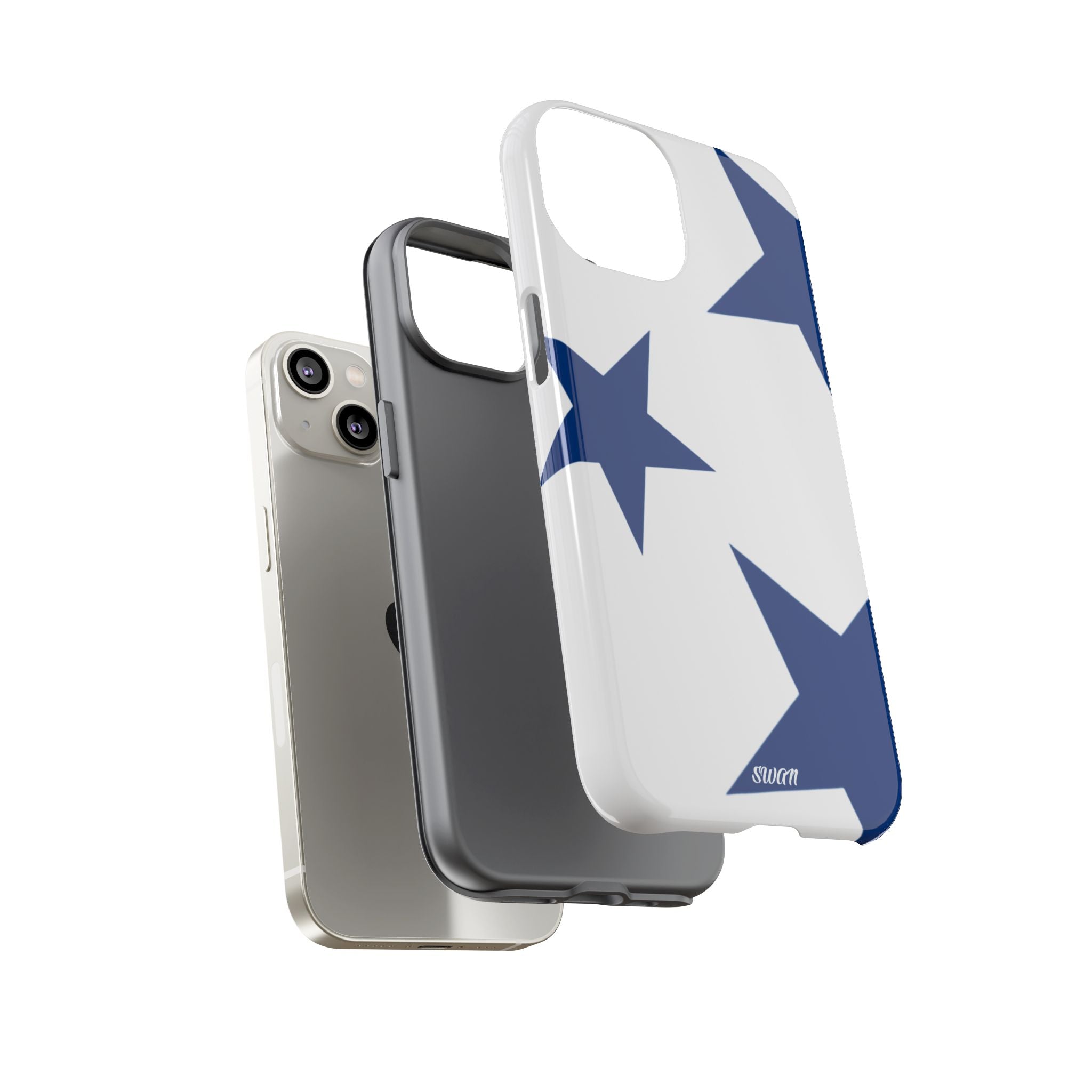 Sternenblüte (Blau in Weiß)