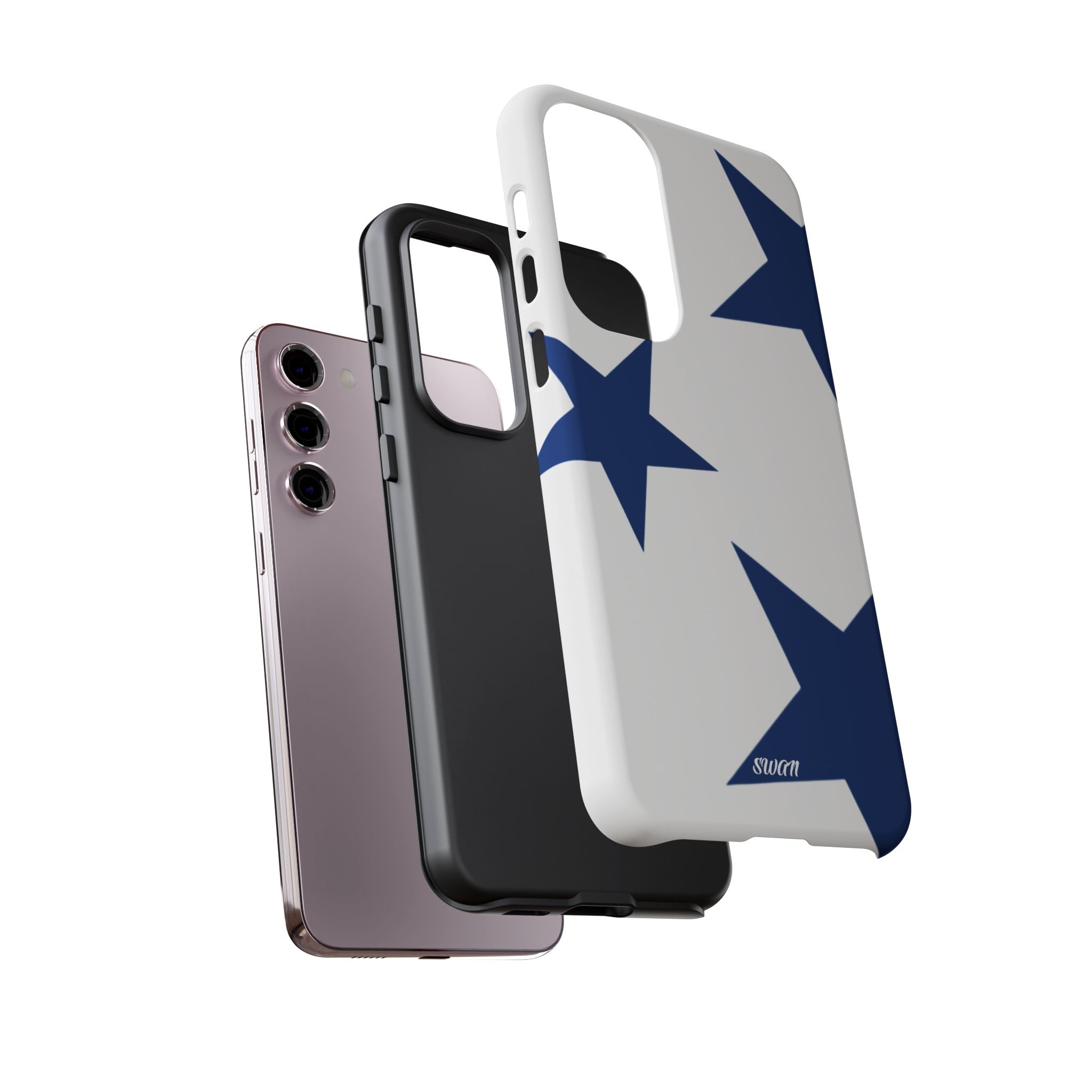 Sternenblüte (Blau in Weiß)