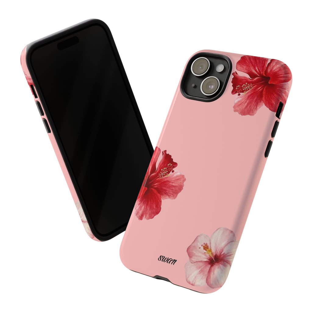 Blühender Hibiskus (Rosa)