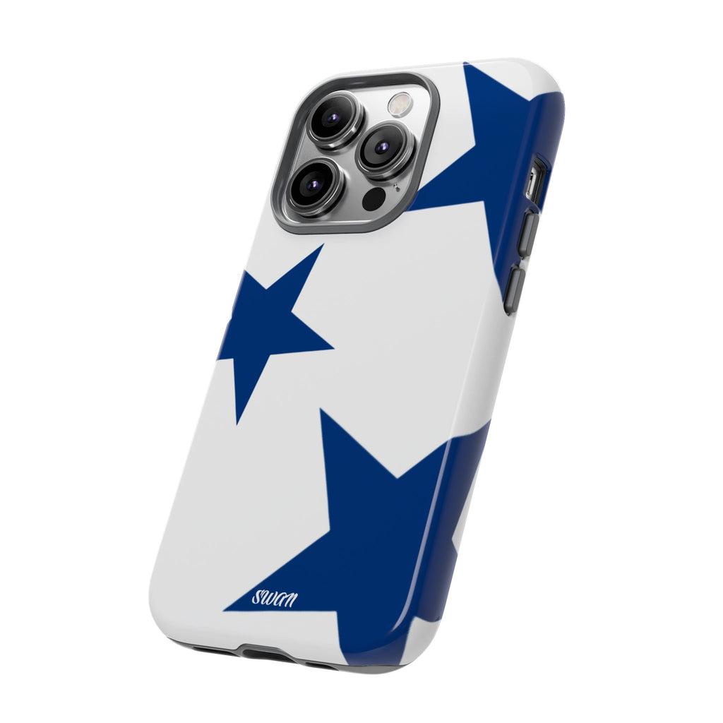 Sternenblüte (Blau in Weiß)