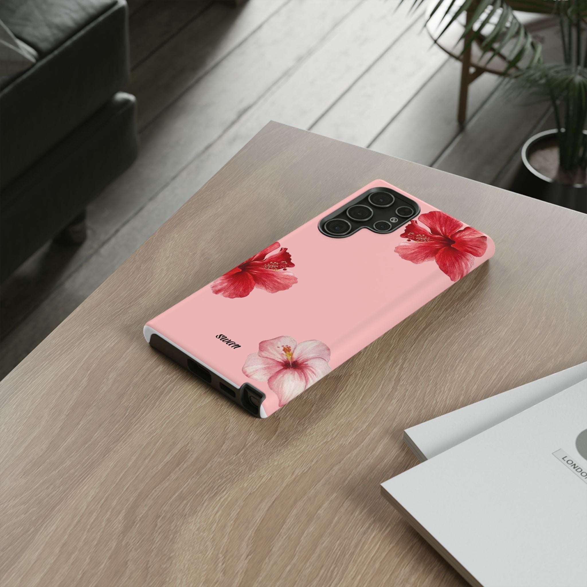 Blühender Hibiskus (Rosa)