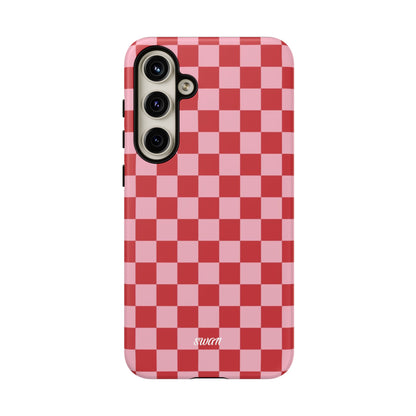 Red Checkerboard - Swan