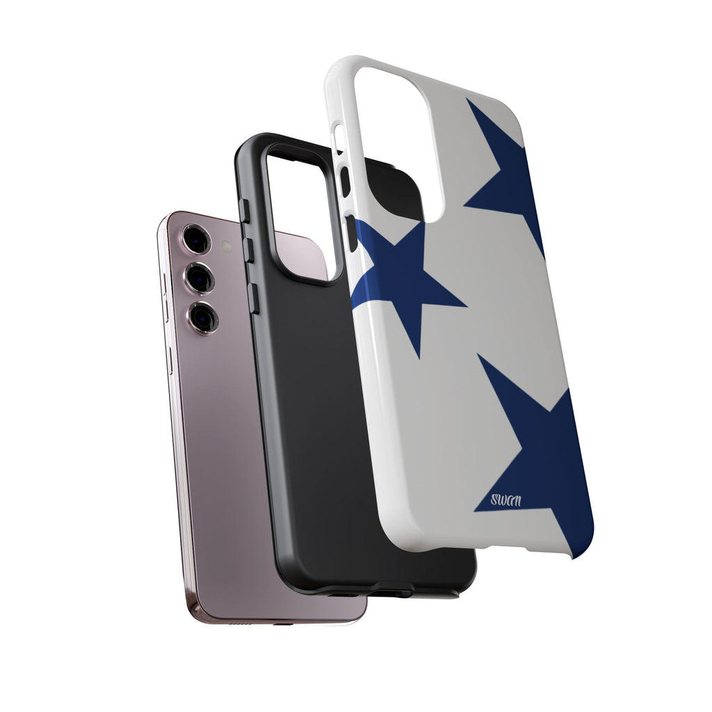 Sternenblüte (Blau in Weiß)