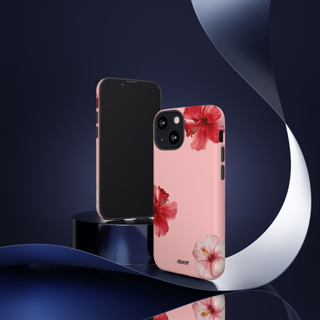 Blühender Hibiskus (Rosa)