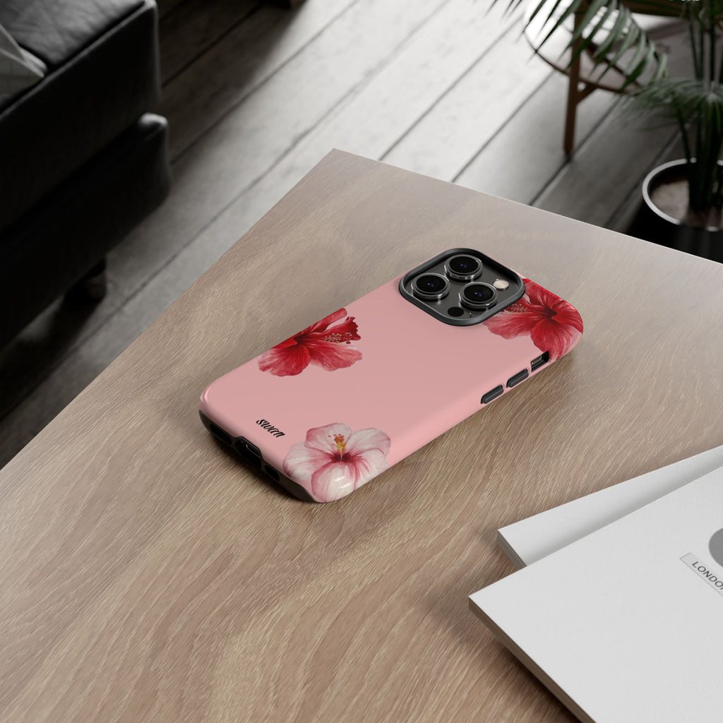 Blühender Hibiskus (Rosa)