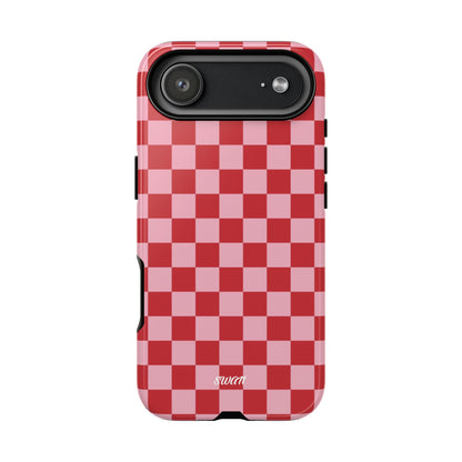Red Checkerboard - Swan