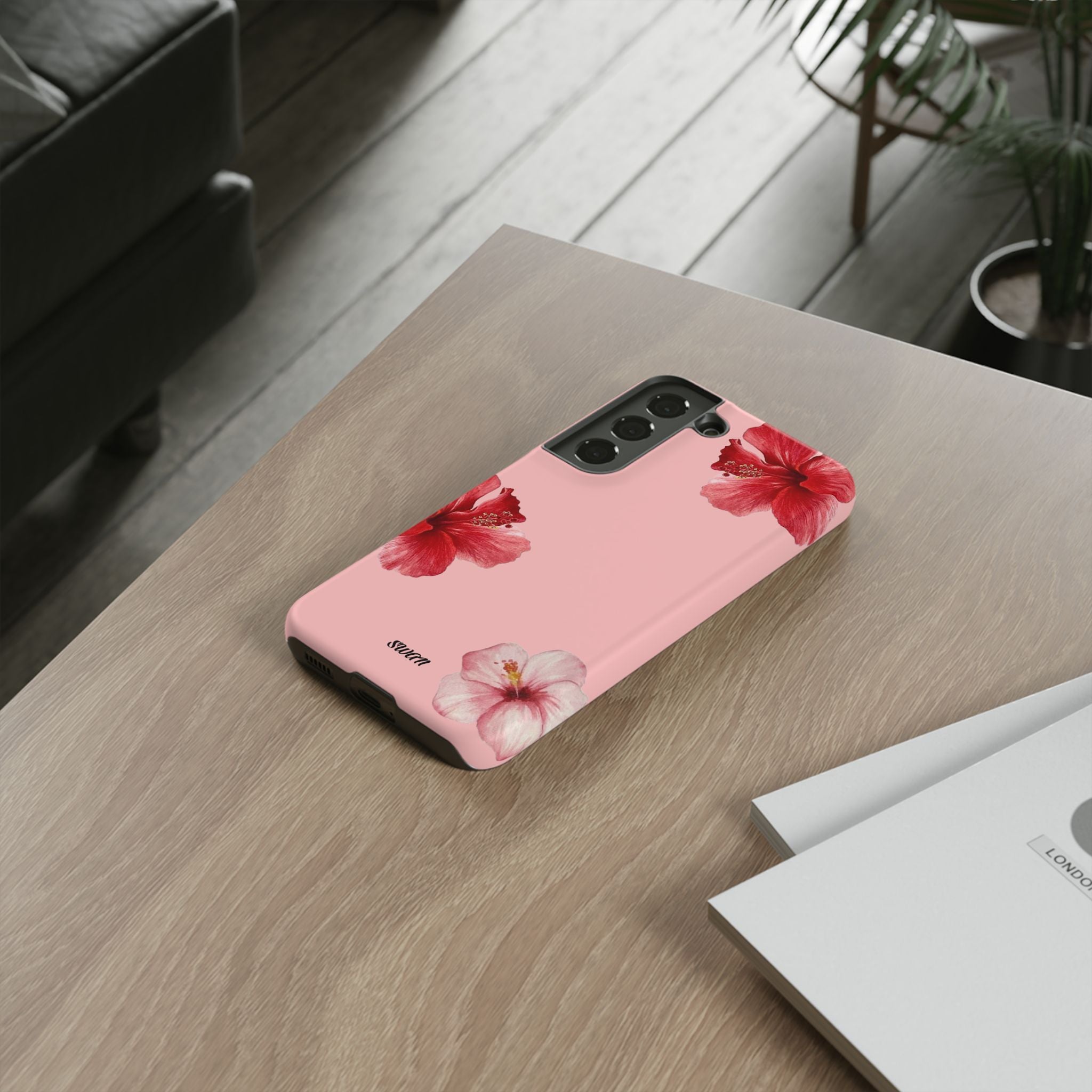 Blühender Hibiskus (Rosa)