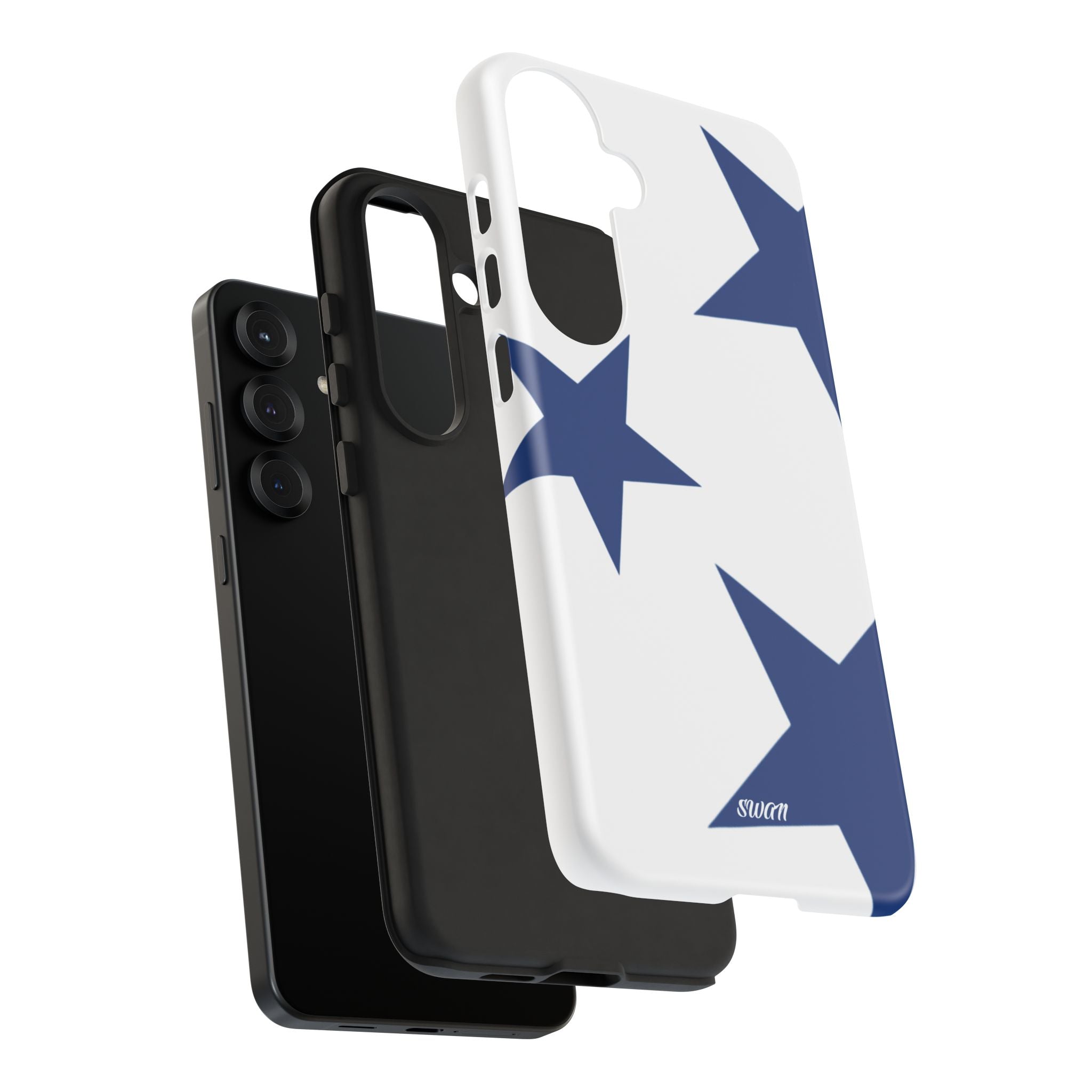 Sternenblüte (Blau in Weiß)