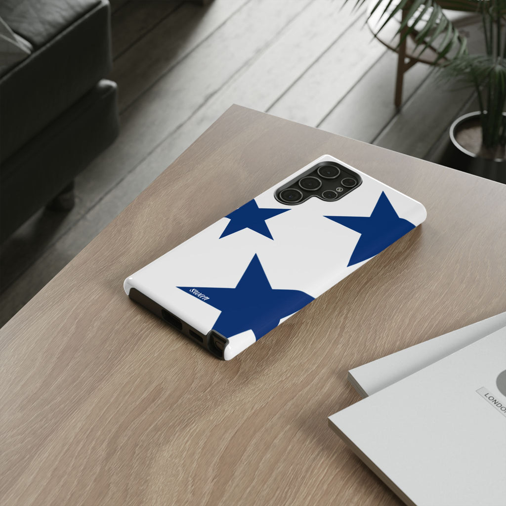 Sternenblüte (Blau in Weiß)