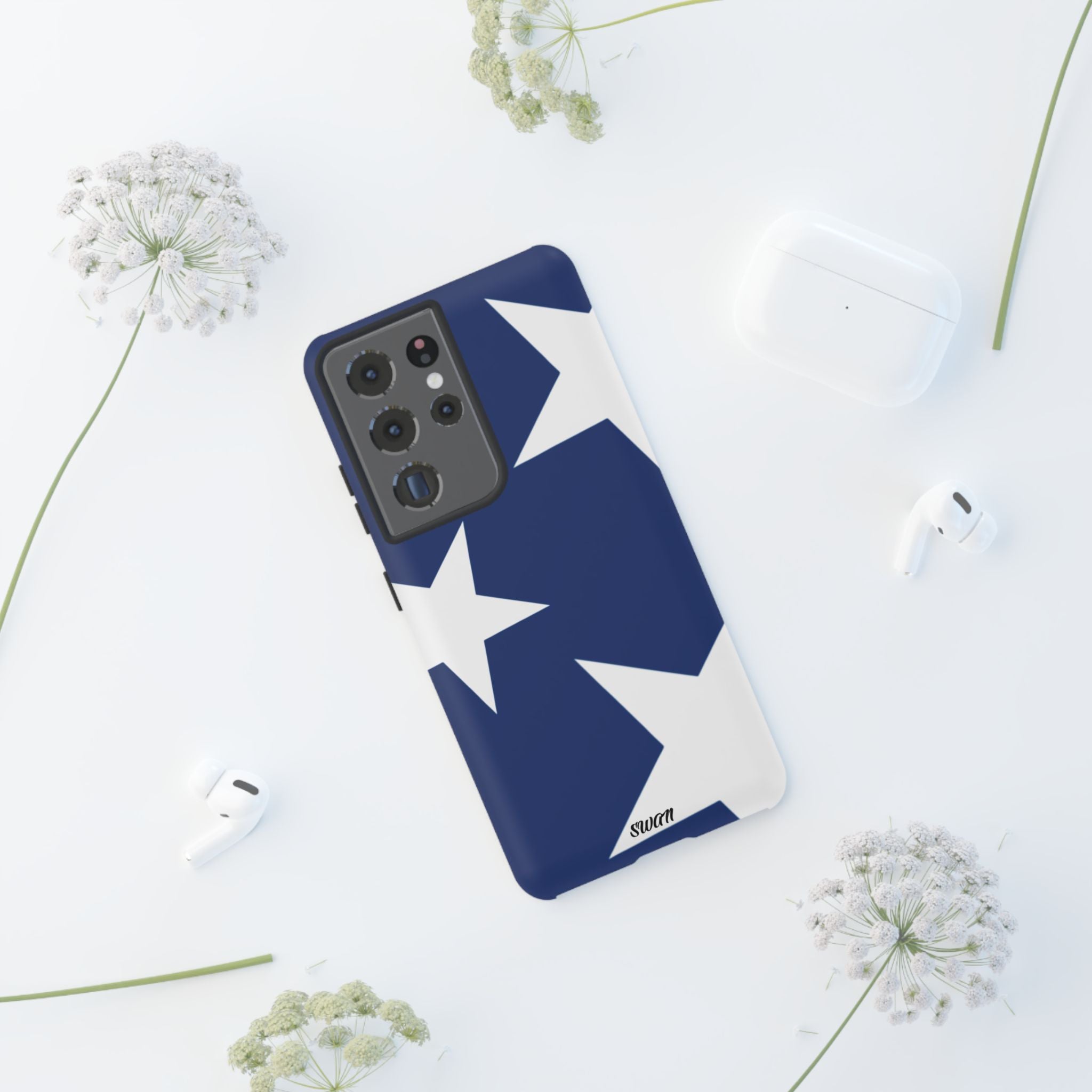 Star Bloom (White in Blue)