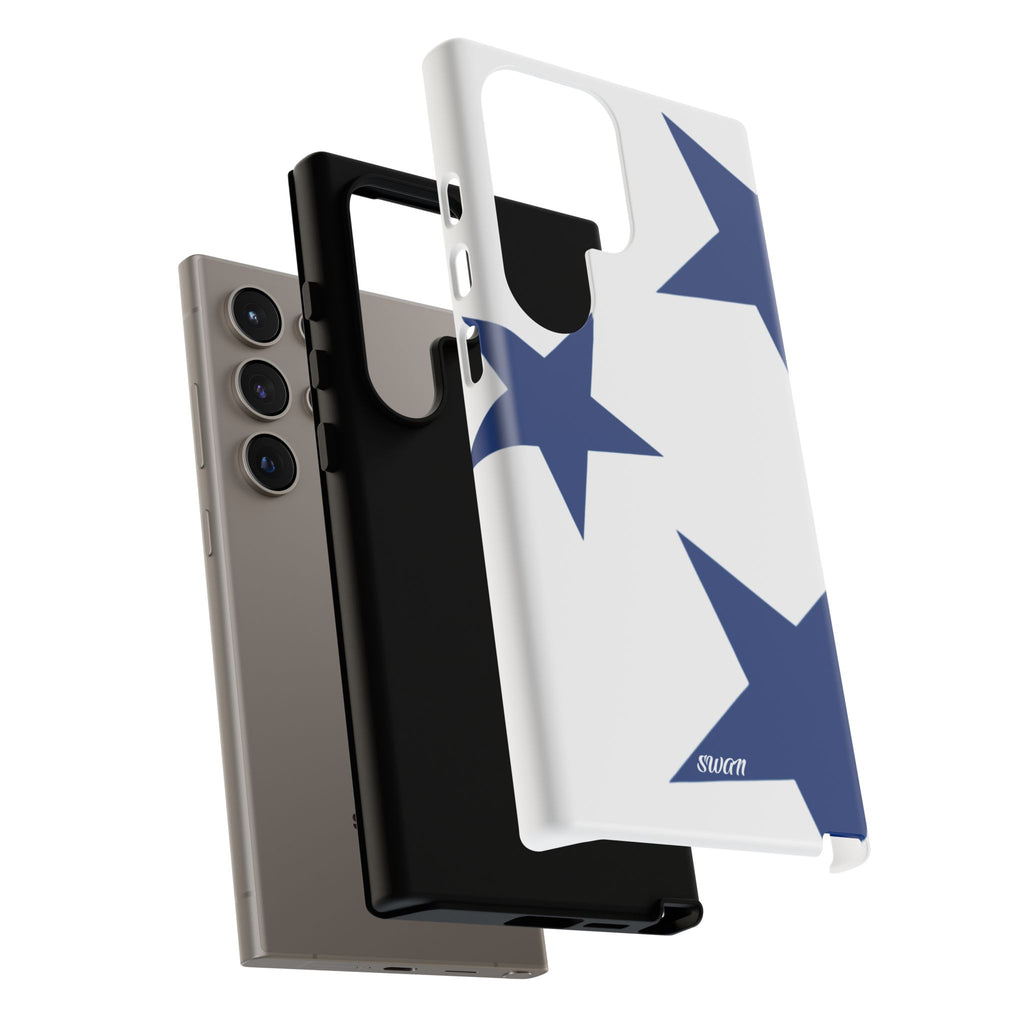 Sternenblüte (Blau in Weiß)