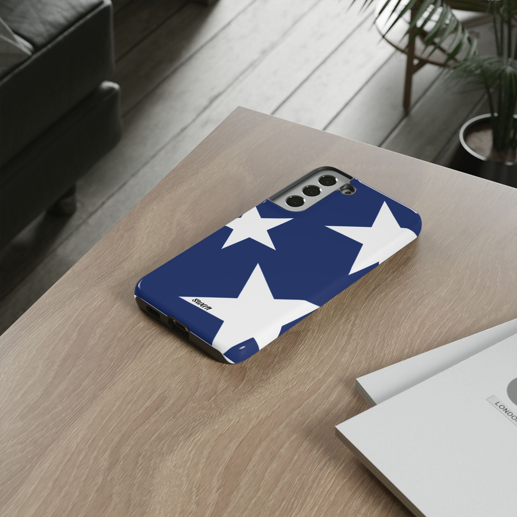 Star Bloom (White in Blue)