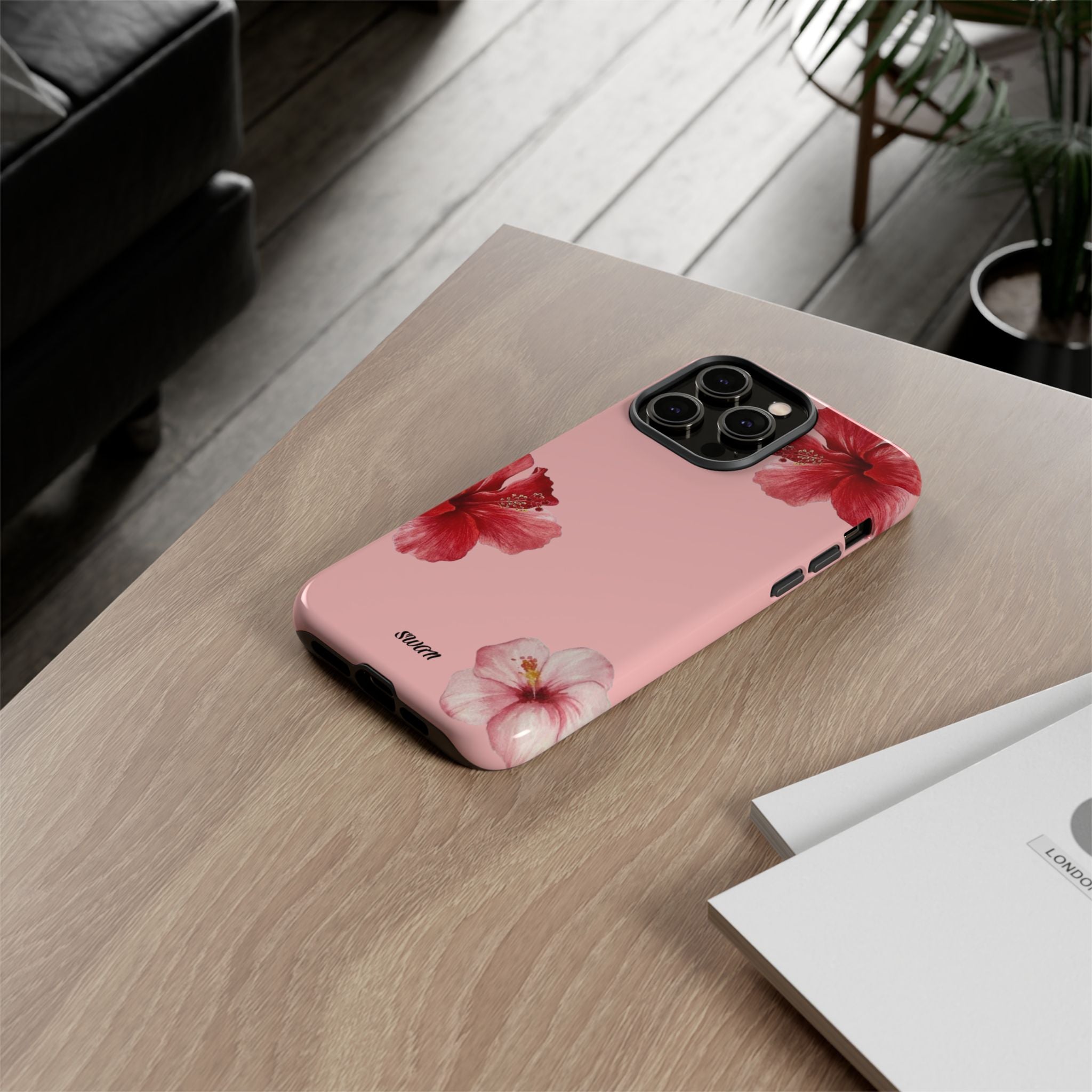 Blühender Hibiskus (Rosa)