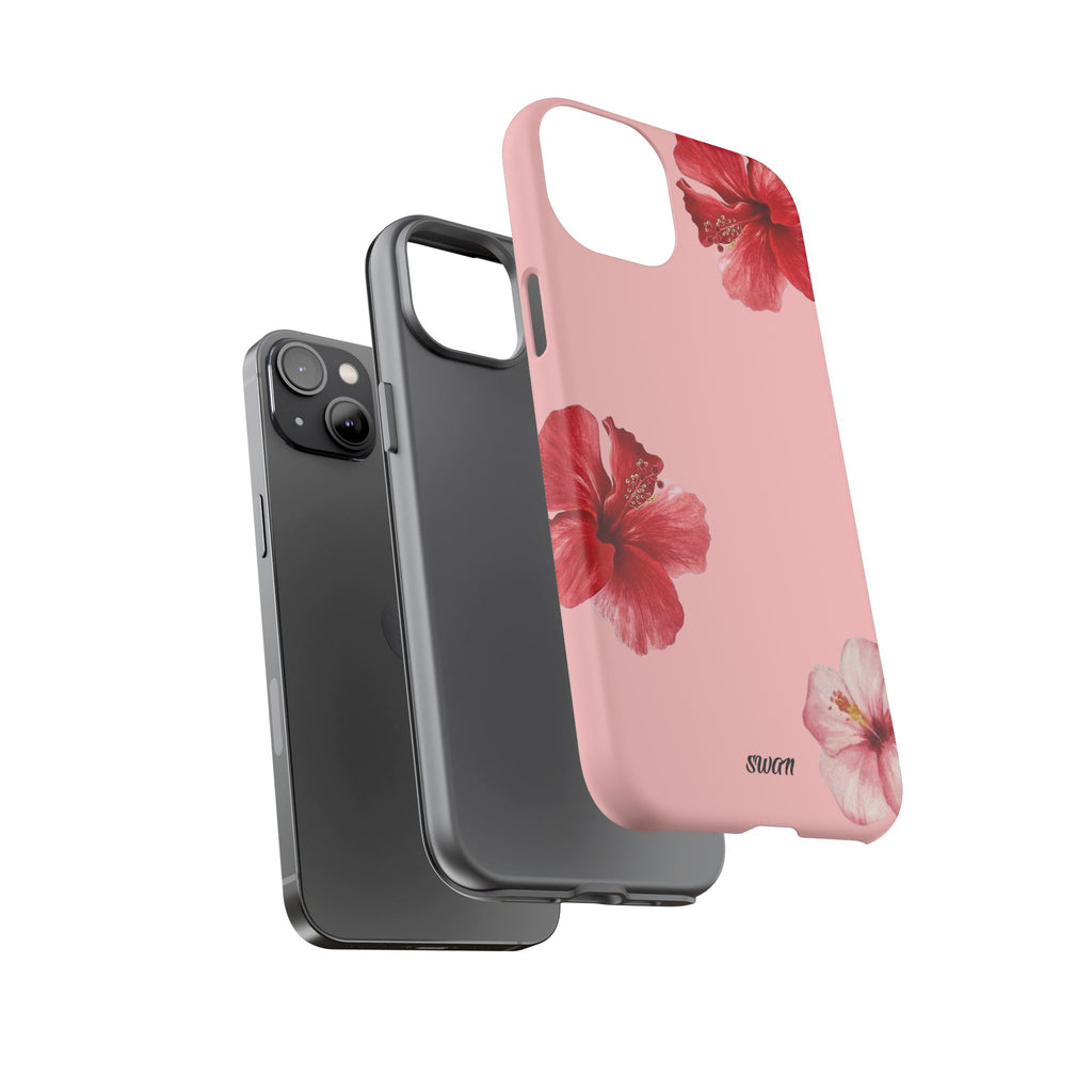 Blühender Hibiskus (Rosa)