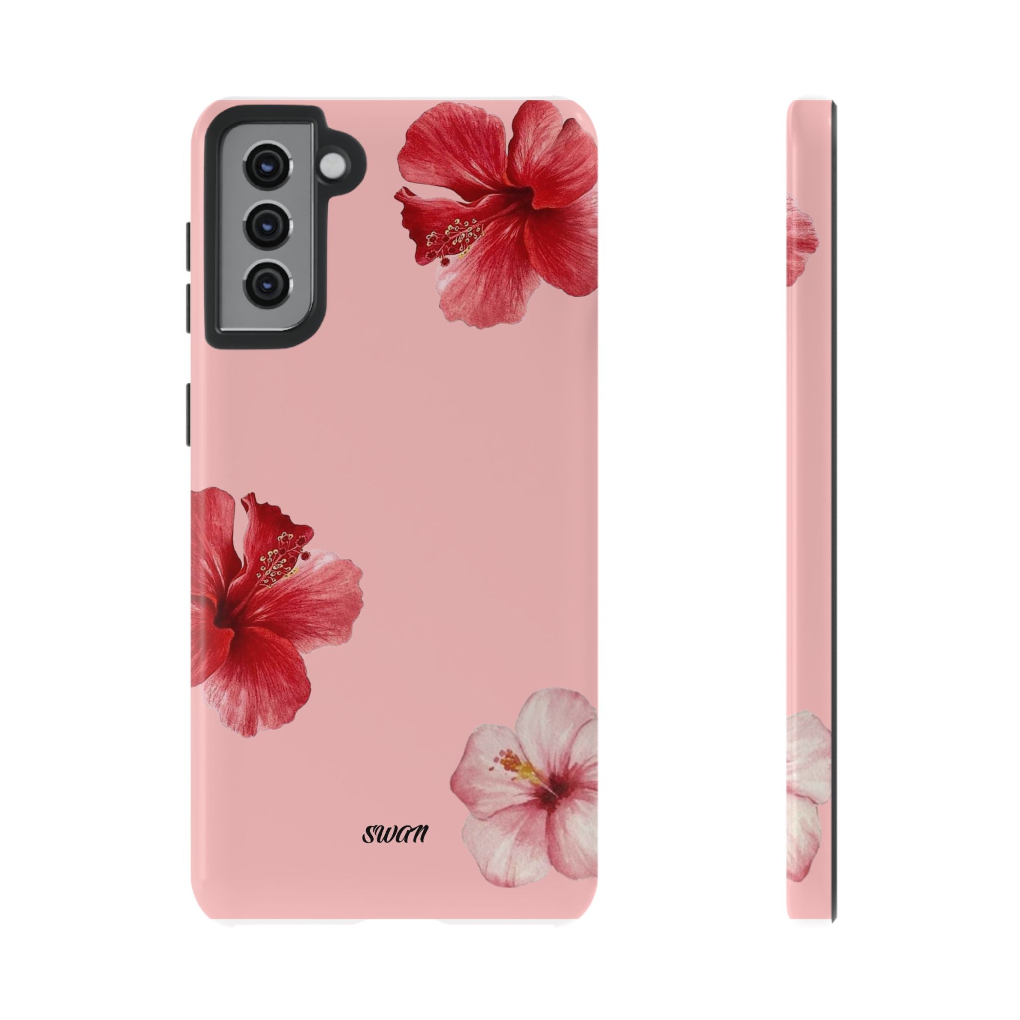 Blühender Hibiskus (Rosa)